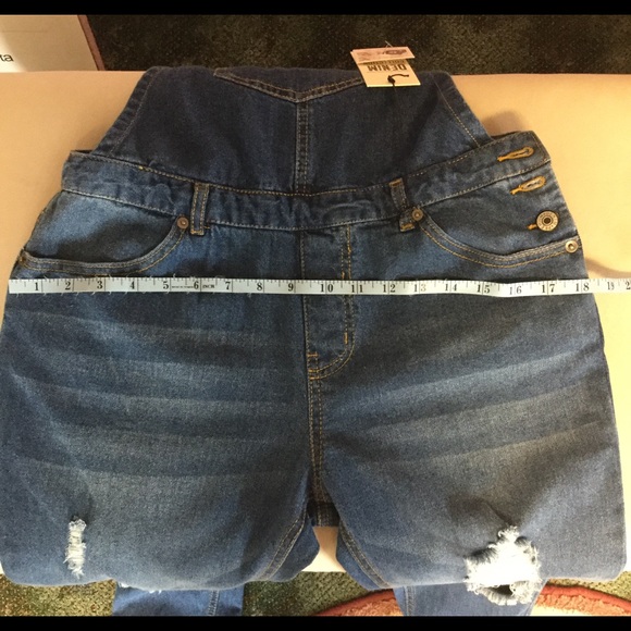 Distressed Denim Overalls - Picture 4 of 5